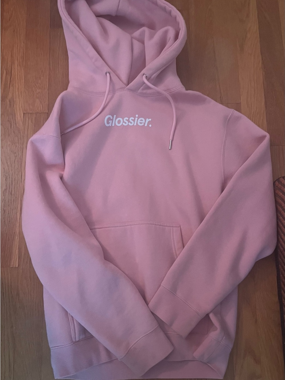 Glossier Pink Logo Hoodie - Women’s Pullover